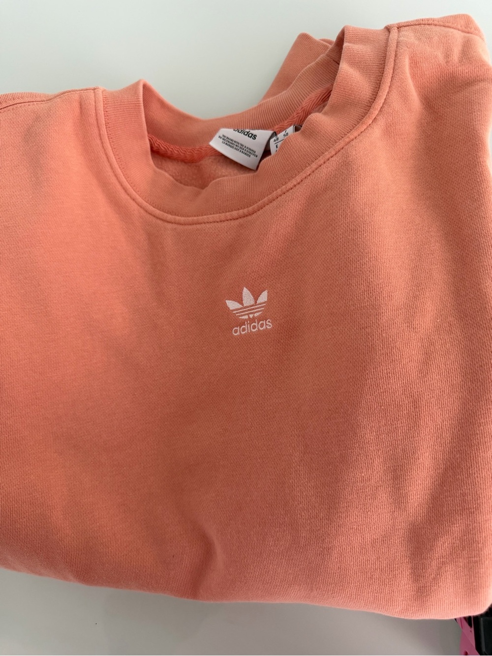 adidas Kids Coral Crewneck Sweatshirt with Trefoil Logo